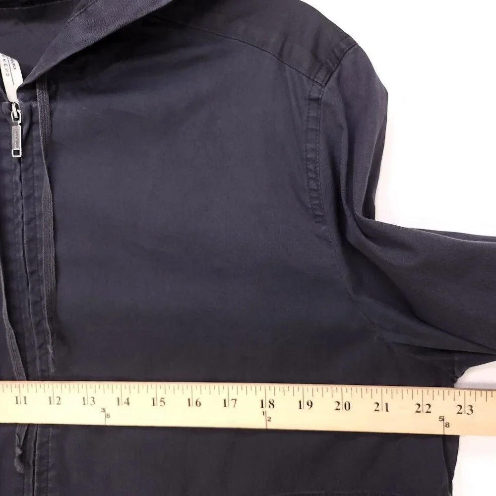 Weekend Max Mara Full Zip Hoodie Jacket Size 12 Black Pockets Drawstring - Picture 10 of 15